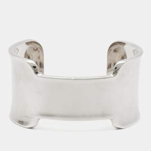 Hermes  Amazone Sterling Silver Medium Model Open Cuff Bracelet