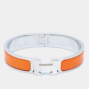 Hermes Clic H Enamel Palladium Plated Bracelet