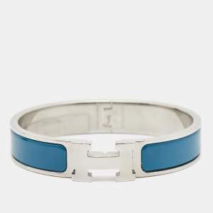 Hermès Clic H Enamel Palladium Plated Bracelet