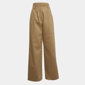Hermes Brown Cotton Loose Pants M