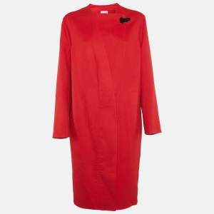 Hermès Red Cashmere Mid-Length Coat M