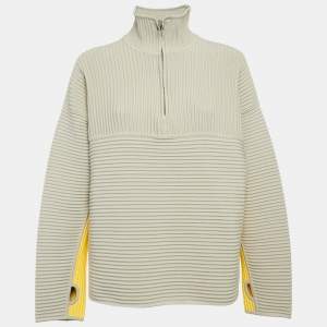 Hermes Grey Stretch Knit Yoga Pullover XS