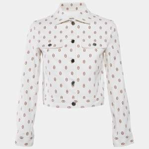 Hermès Off-White Printed Cotton Jacket S