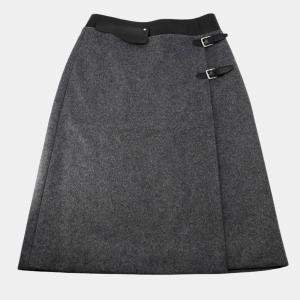 Pre Owned Hermes Skirt With Basque Skirt Size 36 Gray/Black