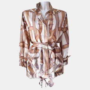 Hermes Multicolor Giacca in seta Jacket Size Tg.36 FR