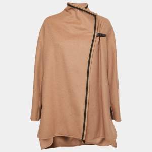 Hermes Brown Camel Hair Mid Length Coat M