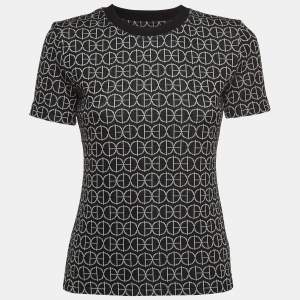 Hermes Black H Rond Jacquard Knit T-Shirt S