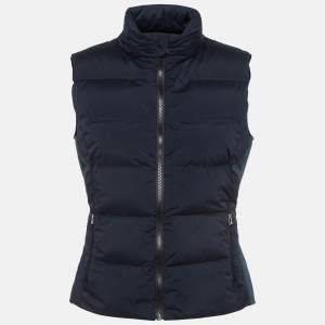 Hermes Navy Navy Blue Synthetic Puffer Vest M