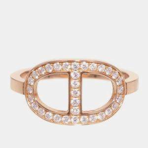 Hermes 18K Pink Gold Chaine D'Ancre Contour Size 51/#11 Mm