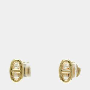 Hermes 18K Rose Gold Chaine d’Ancre Farandole Stud Earrings