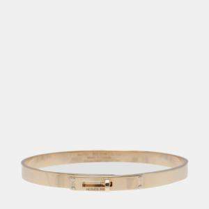 Hermes Kelly PM 18K Rose Gold and Diamond Bangle