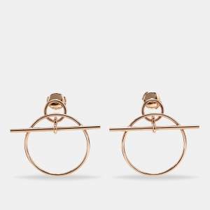 Hermes  Loop 18k Rose Gold Small Model Earrings