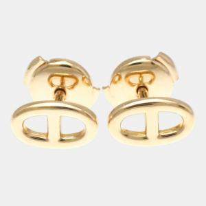 Hermes Chaine d’Ancre Farandole 18K Rose Gold Stud Earrings