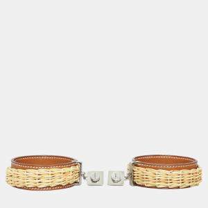 Hermes Medor Picnic Gaine Brown Earrings