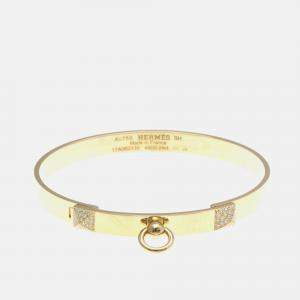Hermes Collier De Chien PM Pink Gold 18K Diamond Bangle Carat/0.24 Pink Gold