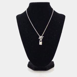 Pre Owned Hermes Cadenas Kelly Lock Pendant Necklace