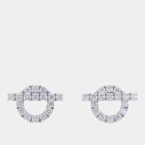 Pre Owned Hermes Finesse Earring 00 18K White Gold