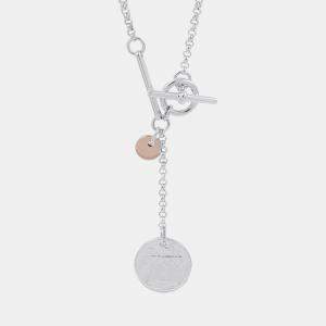 Pre Owned Hermes Ex Libris Necklace Size Pm K18Pg