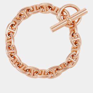 Pre Owned Hermes Chaine D'Ancre Bracelet 18 Frames Size Pm 18K Pink Gold
