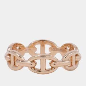 مملوكة مسبقًا Hermes Chaine D'Ancre Anchene Ring Size Pm/55/#15 18K Pink Gold