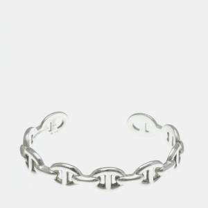 Pre Owned Hermes Chaine D'Ancre Silver 925 No Stone Bangle Silver
