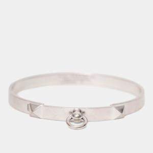 Pre Owned Hermes 18K White Gold Collier de Chien Bracelet