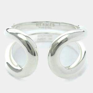 مملوكة مسبقًا Hermes Lima Ring Silver 925 Fashion No Stone Band Ring Silver