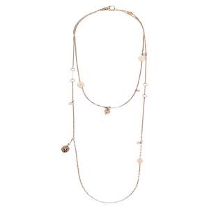 Hermes Gambade Diamonds 18k Rose Gold Long Station Necklace 