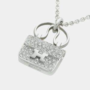 Hermes 18k white gold Amulet Constance Necklace