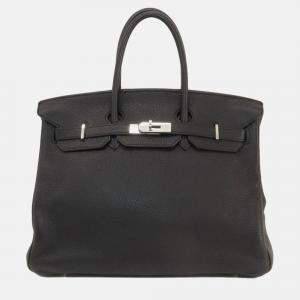 Hermes Black Togo Birkin 35 Handbag