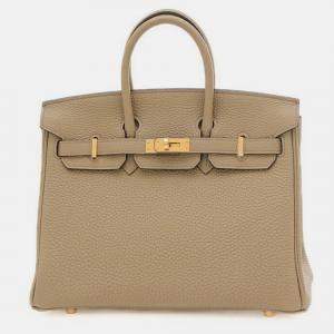 Hermes Beige Marfa Togo Birkin 25 Handbag