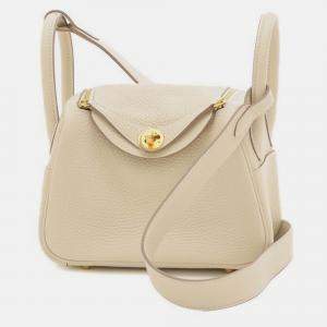 Hermes Cre Taurillon Clemence Lindy handbag