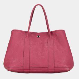 Hermes Pink Leather Negonda Garden Party PM Tote Bag