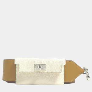 Hermes Nata /Sesame Beige Bandouliere Bag Kelly Pochette