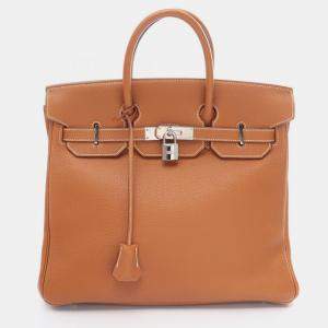 Hermes Brown Leather Togo Birkin 32 Bag