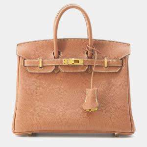 Hermes Gold/Lime Togo Leather Birkin Tote Bag