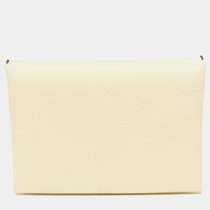 Hermes Nata Jaune Poussin Epsom Verso Calvi Duo Card Case 