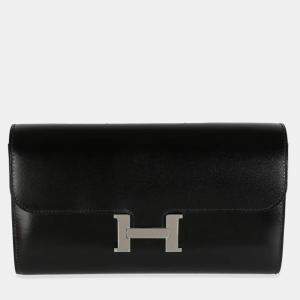 Hermes Black Box Rock Constance On The Go Wallet PHW