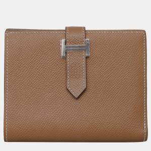 Hermes Gold Epsom Bearn Compact Wallet