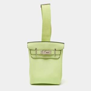 Hermes Vert Absinthe Togo Leather Hac A Dos PM Backpack