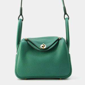 Hermes Vert Vertigo Taurillon Clemence Lindy Mini bag