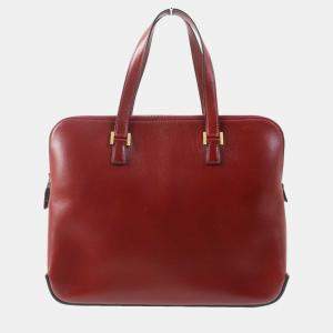 Hermes Escapada Box Calf Tote Bag E2001 Red Leather