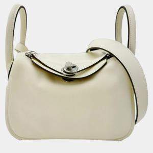 Hermes Ivory Lindy Verso Swift Nata Sesame mini Bag