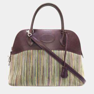 Hermes Purple Vibrato Box Calf Raisin Bolide 31 Handbag