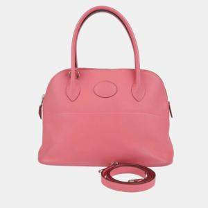 Hermes Rose Azare Vaux Swift Bolide 27 Handbag