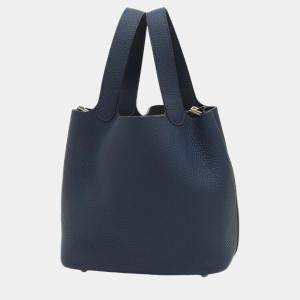 Hermes Blue Plus Taurillon Clemence Picotin Lock MM 22 Handbag