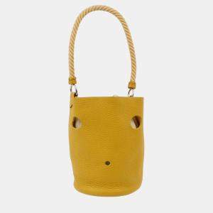 Hermes Curry Taurillon Clemence Mangeoire PM Handbag