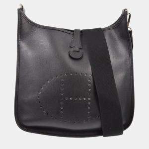 Hermes Black Epsom Evelyne 2 PM Shoulder Bag