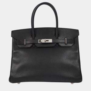 Hermes Black Epsom Birkin 30 Handbag