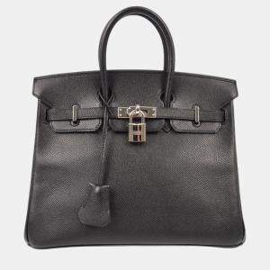 Hermes Black Epsom Birkin 25 Handbag